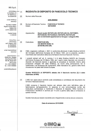 Certificate IMQ 